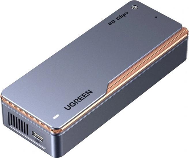Produktbild Ugreen - Hard Drive Enclosure (65727) - M.2 NVMe/SSD, 40Gbps, 8TB, with Type-C Cable - Grey (M.2)