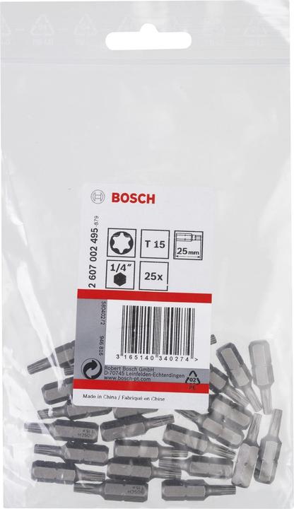 Produktbild Bosch Professional Zubehör Schrauberbit Extra-Hart T15, 25 mm, 25er-Pack