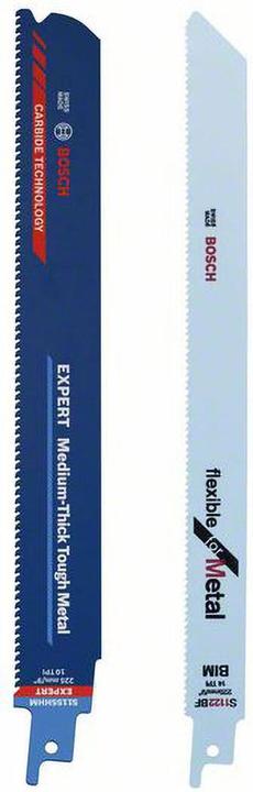 Image du produit Bosch Zubehör Jeu de lames de scie sabre : S 1122 BF + 1 Expert S 1155 HHM, 25 pcs.