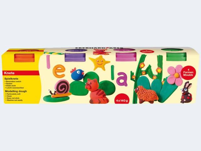 Produktbild EberhardFaber EBERHARD FABER Knete Mini farbsortiert 4 Farben je 140,0 g