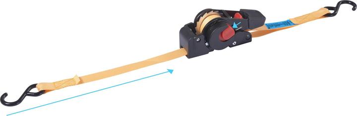 Immagine prodotto Toolcraft TO-8689776 Cinghia di tensionamento auto-retrattile Forza di trazione LC per il fissaggio (singolo)