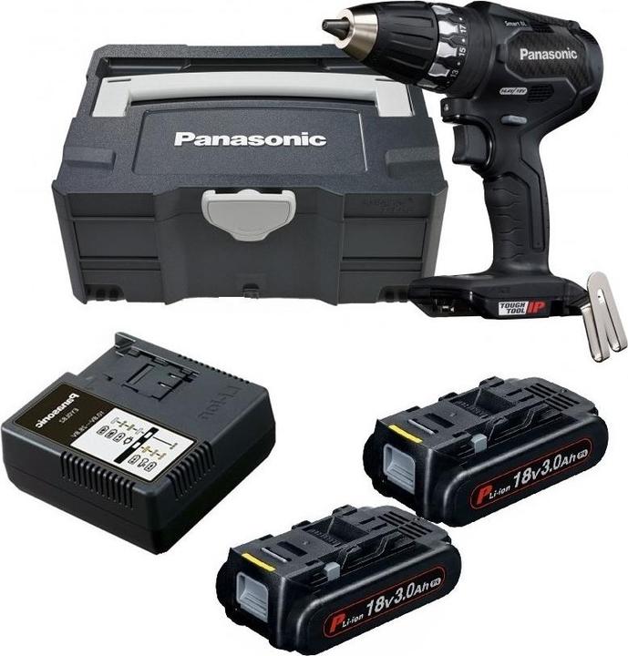 Actual product image Panasonic Cordless drill driver 14.4V/18V incl. 2x18V/3.0Ah and charger in Systainer (Rechargeable battery operated)