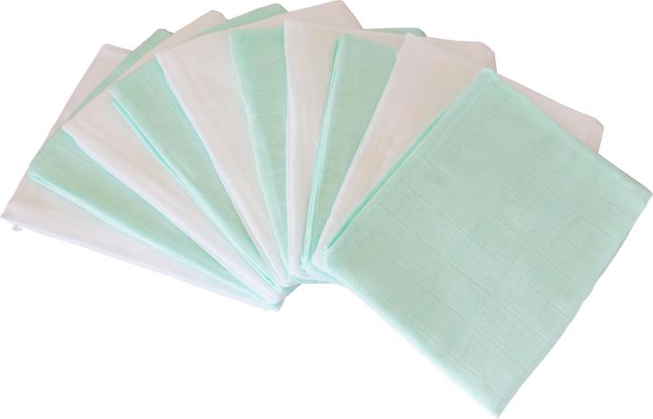 Babywell Couches de gaze, paquet de 10 couches de gaze (60 cm, 60 cm)