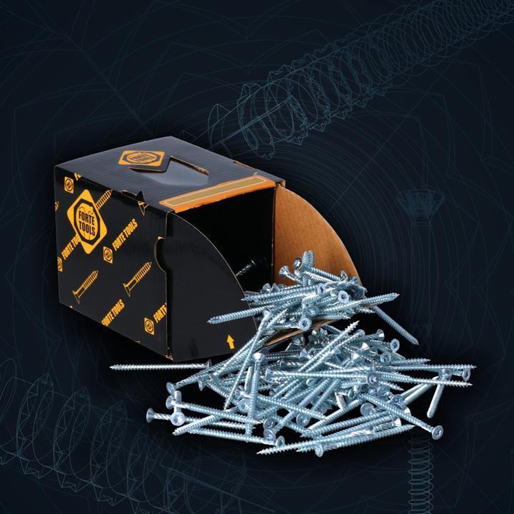 Productafbeelding Forte tools SPAANPLAAT SCR T15 3,5X20 WIT ZN(200) (200 Schroeven per stuk)