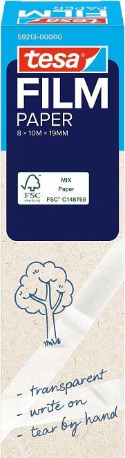 Produktbild tesa tesafilm Papier Klebeband 10m 19mm 8 Rollen Turm (19 mm)