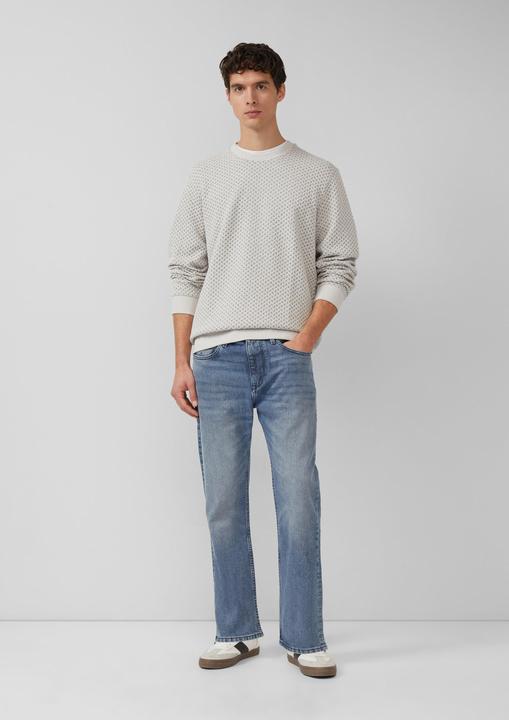 Produktbild s.Oliver Sweatshirt Strukturiertes Sweatshirt mit Crew Neck (M)