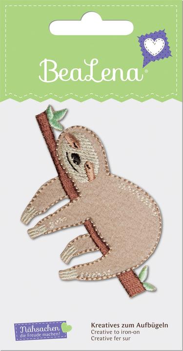 Actual product image BeaLena Sloth" iron-on appliqué