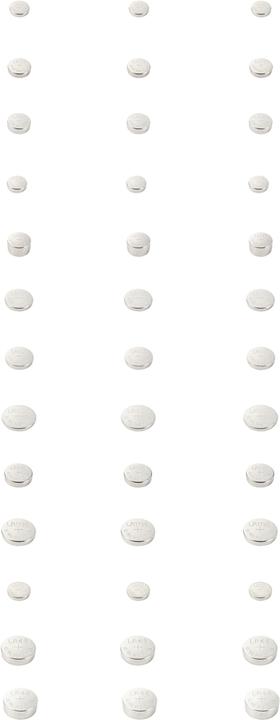 Productafbeelding Voltcraft Knoopcel set 3x elk AG 1, AG 2, AG 3, AG 4, AG 5, AG 6, AG 7, AG 8 (39 Pcs., AG1, LR41, LR66, AG8, AG12, AG9/LR45/LR936/394, LR54, LR59, LR754, SR920, SR45, LR44)