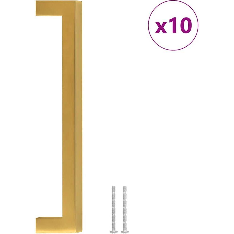 Thumbnail - VidaXL, Möbelgriff, Möbelgriffe 10 Stk. Golden 160 mm Edelstahl,Farbe