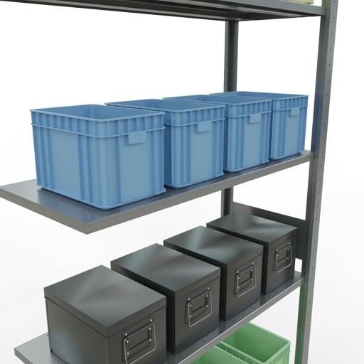 Image du produit Schulte Lagertechnik Système d'assemblage de rayonnages MULTIplus85 avec traverses de longueur