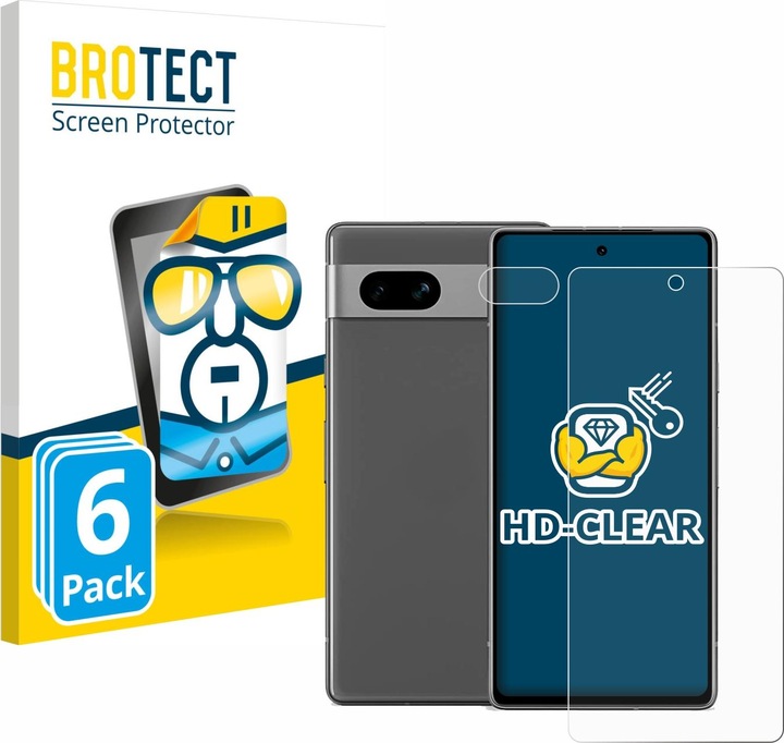 Produktbild BROTECT Schutzfolie Displayschutz Displayschutzfolie Folie Klar Transparent (6 Stück, Google Pixel 7a)