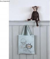 Image du produit Rayher Sac en coton m. Imprimé, bleu clair, 1 pièce