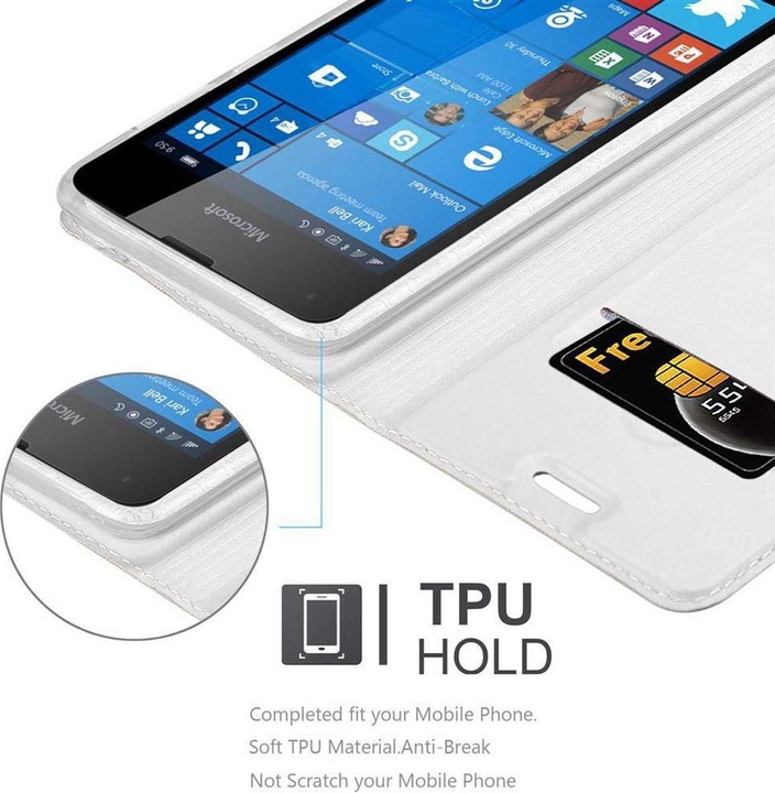Produktbild Cadorabo Book Classy Style Cover (Microsoft Lumia 550)