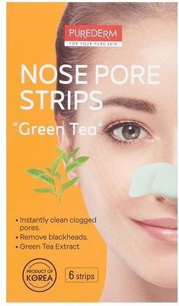 Actual product image Purederm Nose Pore Strips Tea Tree Cleansing Patch For Nose 6 Pcs. (Blackhead remover)