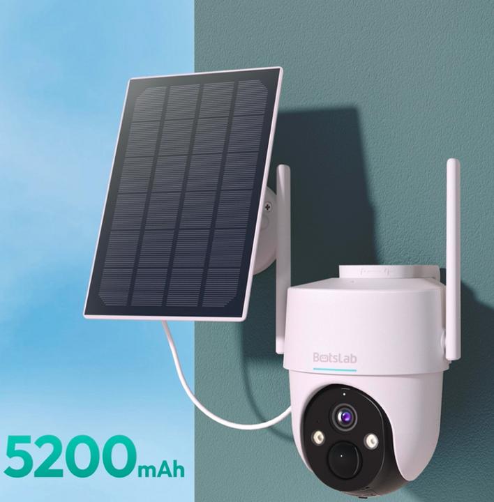 Image du produit Botslab PT Battery Wi-Fi Camera, 5200mAh Rechargeable Battery, AI Human Detection, IP65 Weatherproof