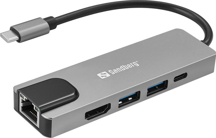 Sandberg USB-C 5in1 Travel Dock Saver (USB-C, 5 ports)