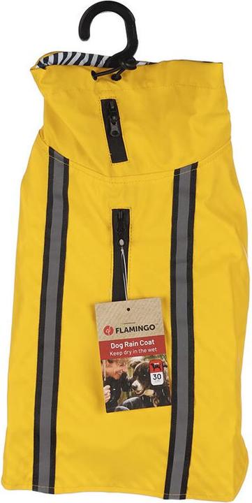 Produktbild Flamingo Regenmantel Ciro gelb reflektierend 30cm (30, Hunderegenmantel)