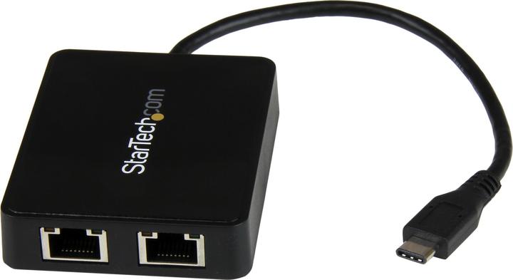 Produktbild StarTech USB-C To Dual Gbe Adapter (USB, RJ45 Gigabit Ethernet (2x))