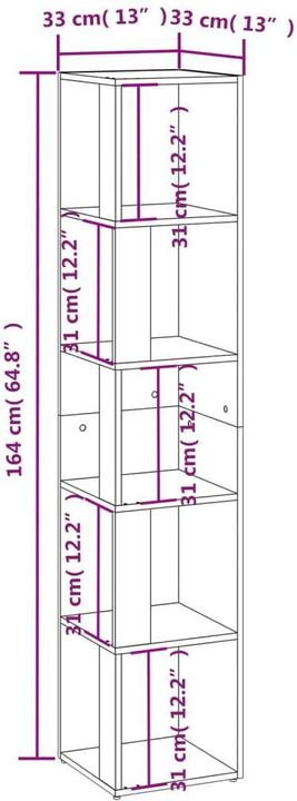 Produktbild vidaXL Tove (33 x 33 x 164.5 cm)