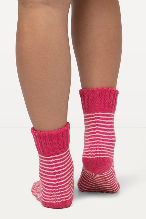 Produktbild Ulla Popken Kuschelsocken, 2er-Pack, Ringel, Rippbündchen (2er Pack, 50/56)