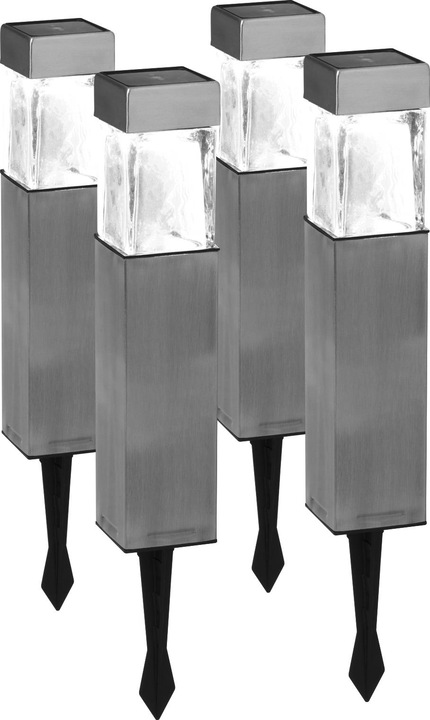 EZ Solar Lampes solaires en acier inoxydable - 4 pièces (8 lm, IP44)