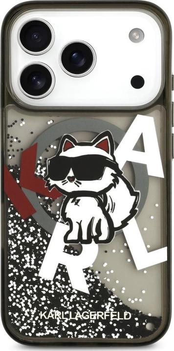 Actual product image Karl Lagerfeld - Glitter MagSafe - iPhone 17 Pro Max - Liquid Choupette Head (Apple iPhone 17 Pro Max)