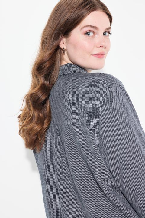 Actual product image Ulla Popken Eco Cotton Sweat Shacket (60)