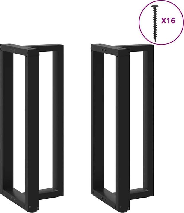 Immagine prodotto vidaXL Gambe tavolo bar a T 2 pezzi nero 40x35x(101-102) cm gamba tavolo acciaio