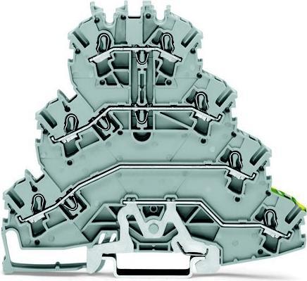 Produktbild Wago Wgo 7ft Schienenverbinder 2.5mm2 L/L/L/PE Grau (2002 –4127)