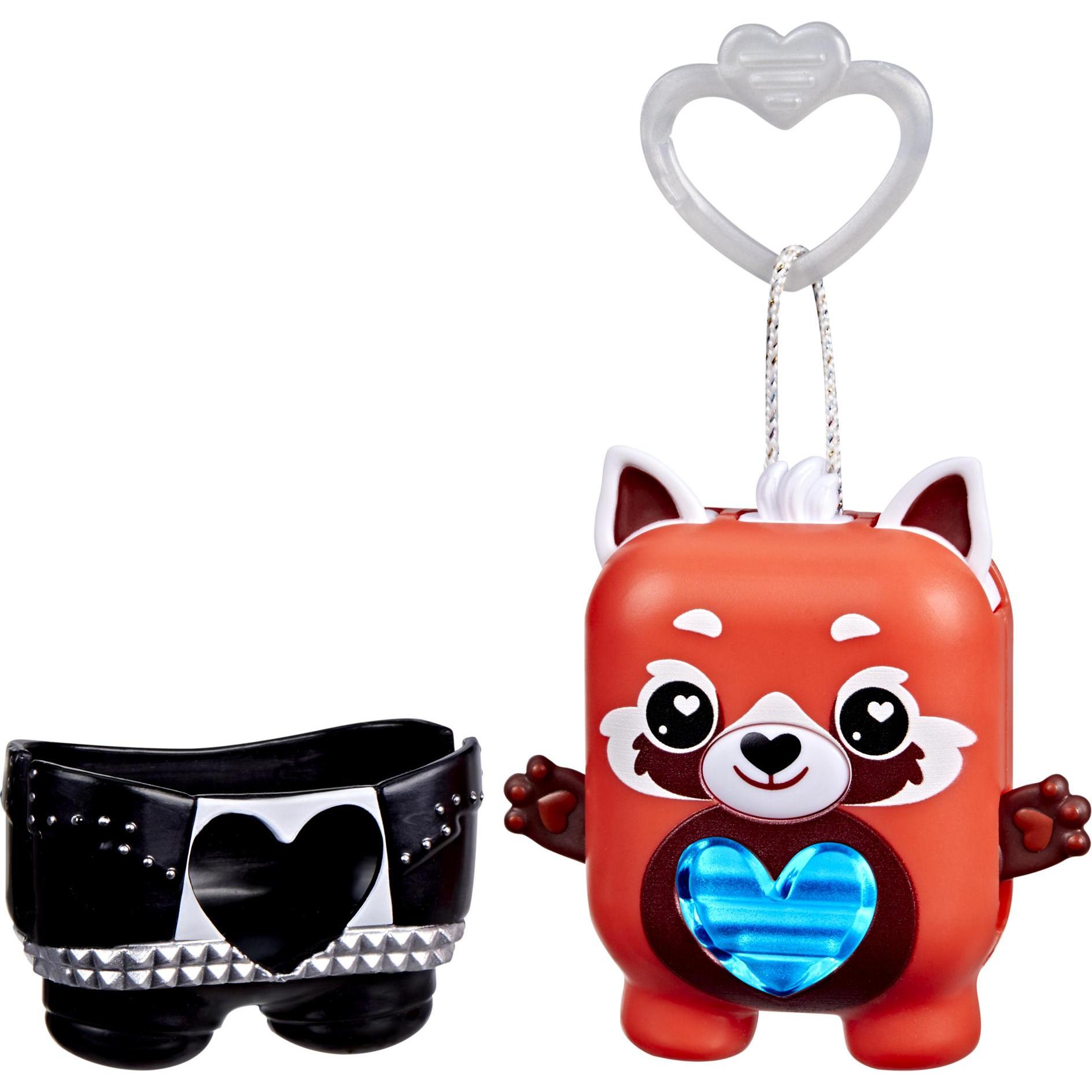 Nano-Mals, Unisex, Portachiavi, Hasbro Pamanda der rote Panda elektronisches Fidget-Tierchen, Rosso