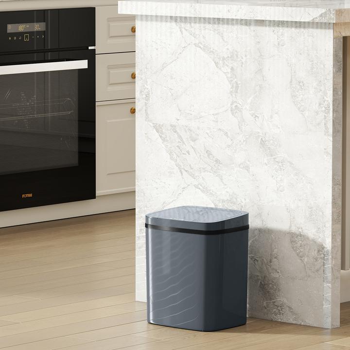 Actual product image Homcom Sensor Mülleimer Kunststoff Grau (15 l)