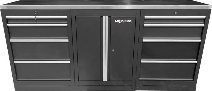 Produktbild KS Tools 866.6050 Werkstatt-Schranksystem-Erweiterungsmodul, Edelstahlarbeitspl (204 cm, 189 cm)