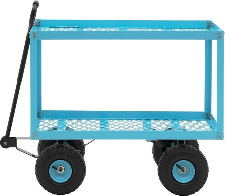 Produktbild Hillvert Gartenwagen Transportwagen Handwagen Gitterwagen Luftreifen 2 Ebenen 150 kg (150 kg, 2)