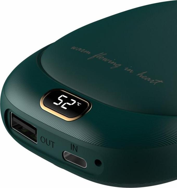 Produktbild Deltalabs USB Powerbank Ladegerät + Handwärmer - Dunkelgrün