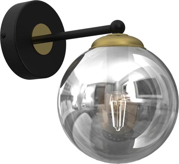 Domoletti Wall Light Bursa E14 Black/Gold (21 x 21 cm)