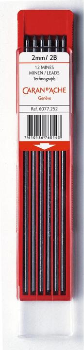 Produktbild Caran d'Ache Technograph-Minen (Ersatzmine, Schwarz, 2 mm)