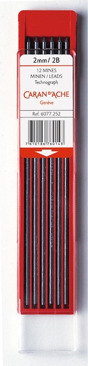 Image du produit Caran d'Ache Mines Technograph (Recharger, Noir, 2 mm)