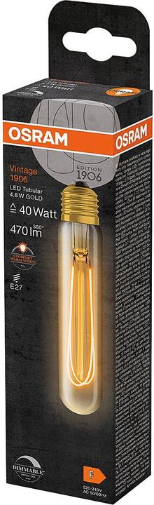 Produktbild Osram Vintage-Lampe (E27, 4.80 W, 470 lm, 1 x, F)