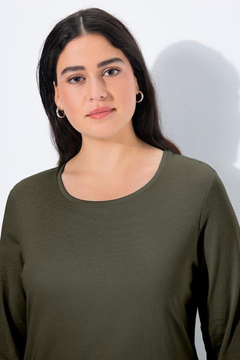 Produktbild Ulla Popken Shirt, Slim, Rundhalsausschnitt, Langarm (58)