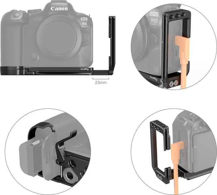 Produktbild SmallRig L-Shape Mount Plate for Canon EOS R6 Mark II / EOS R5 / EOS R5 C / EOS R6 4160B (Metall)