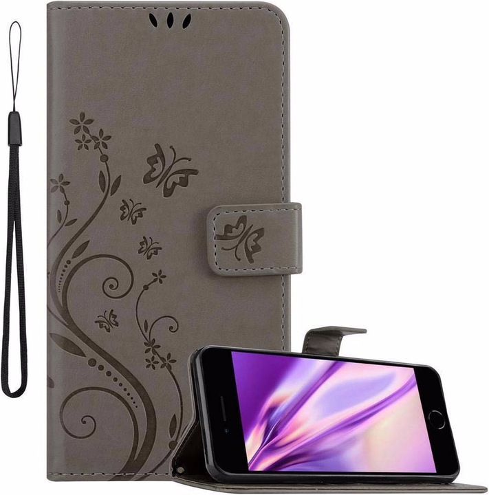 Produktbild Cadorabo Flower Book Cover (Apple iPhone 7, Apple iPhone SE (2nd Gen))