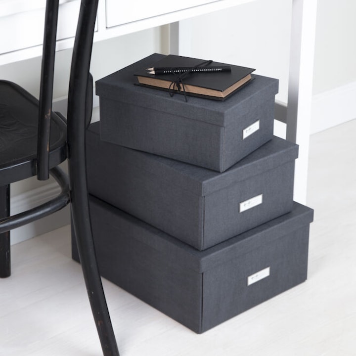 Produktbild Bigso KARIN Aufbewahrungsbox Schwarz Canvas
