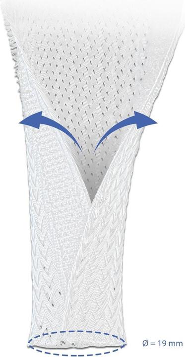 Actual product image Delock Braided hose with Velcro 10 m x 19 mm white (Cable conduit, 1000 cm)