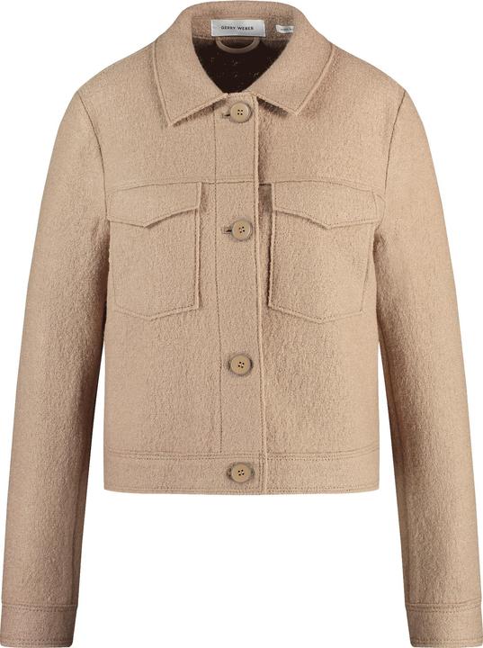 Gerry Weber Boxy blazerjasje in bouclé-look Blazer lange mouw gevoerd - 63296 (42)