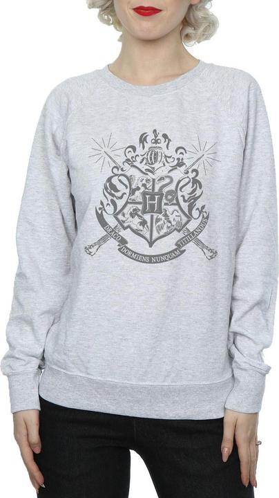 Actual product image Womens/Ladies Hogwarts Badge Wands Sweatshirt (L)