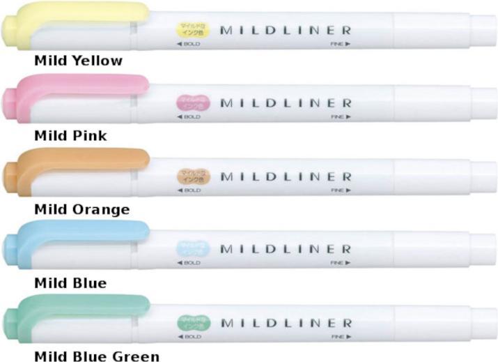 Produktbild Zebra Mildliner Set (Orange, Gelb, Grün, Blau, Rosa, 5 x)