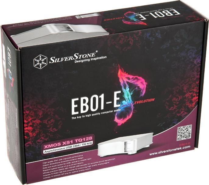 Produktbild Silverstone SST-EB01S-E Ensemble Digital to Analog Converter - silber (USB)