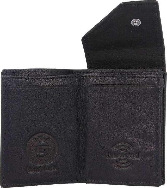 Image du produit Greenland Nature Black Nappa Porte-monnaie en cuir RFID 7 cm