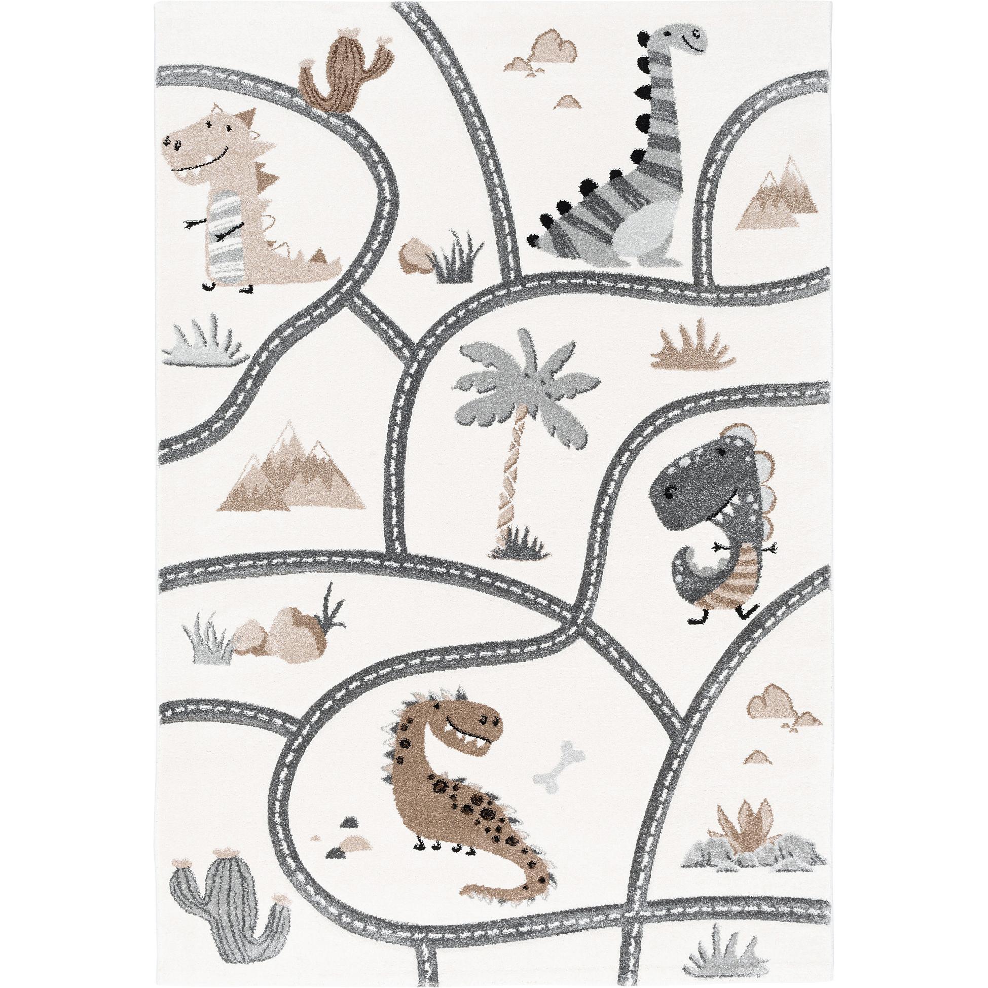 Pergamon, Spielteppich + Spielmatte, Kinder Teppich Maui Kids Dino Strassenteppich (140 x 200 cm)