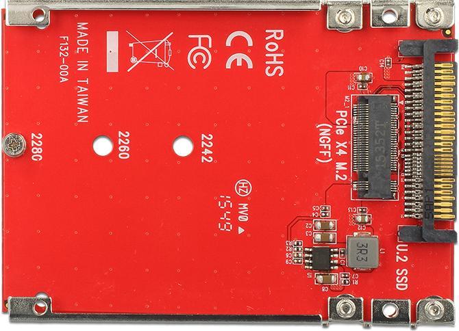 Image du produit Delock Convertisseur U.2 Mini SAS HD SFF-8639 > M.2 Key M PCIe avec cadre 2.5" 7 mm
